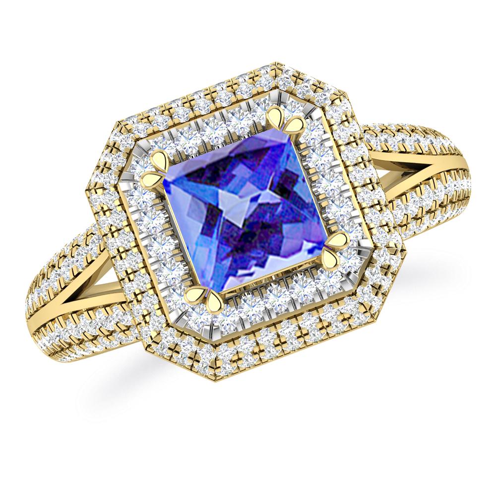 Yellow Gold - Tanzanite