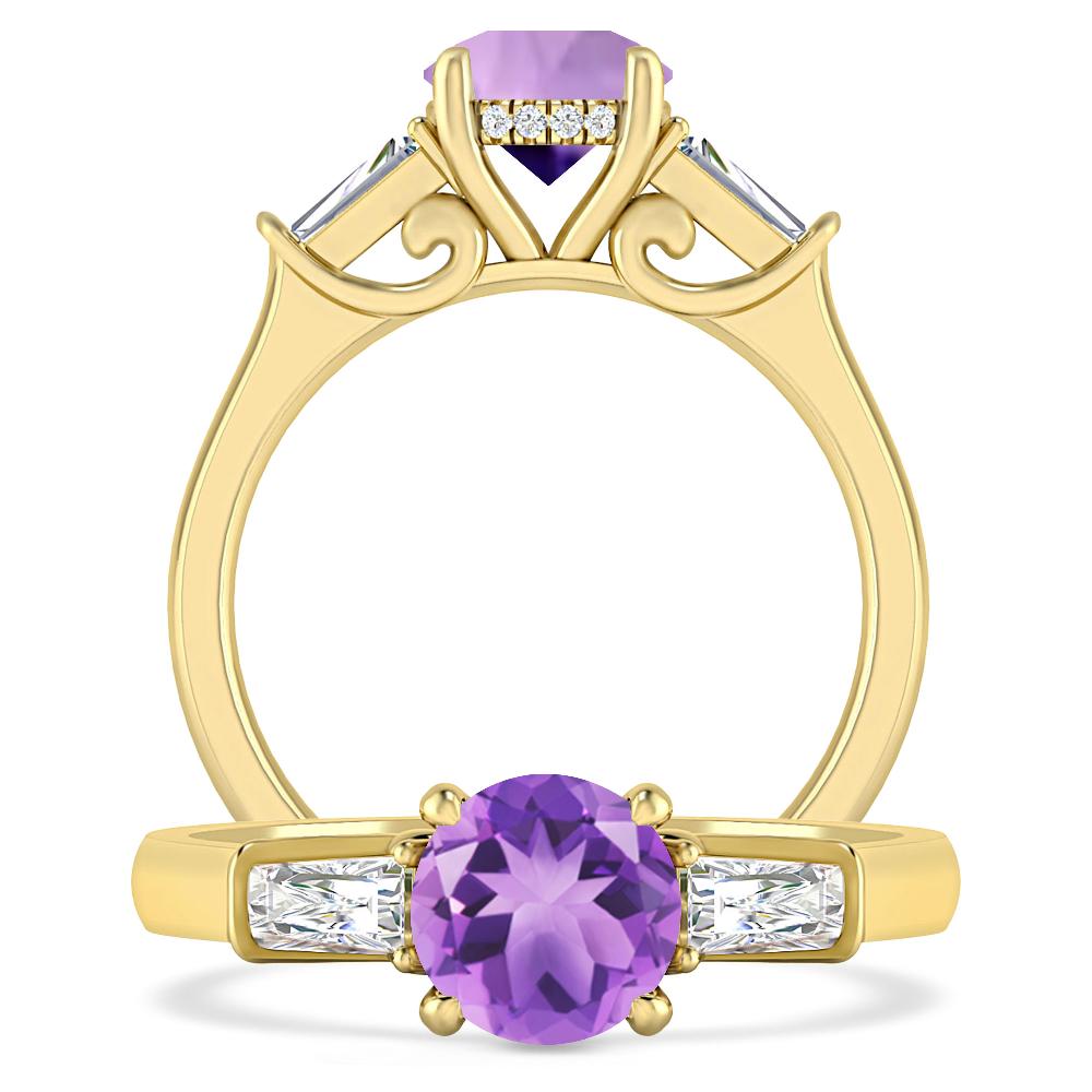 Yellow Gold - Amethyst