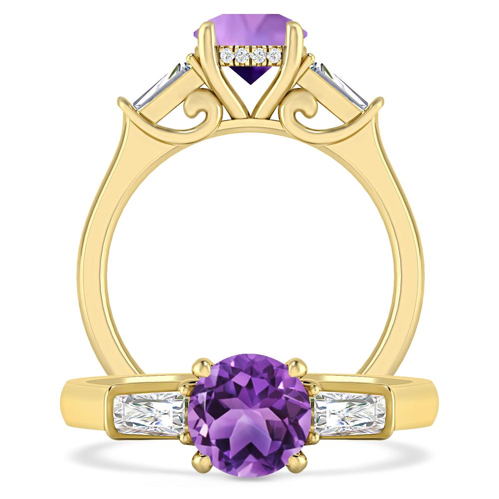 Yellow Gold - Amethyst