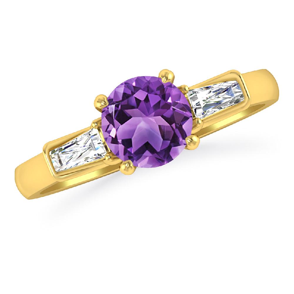 Yellow Gold - Amethyst