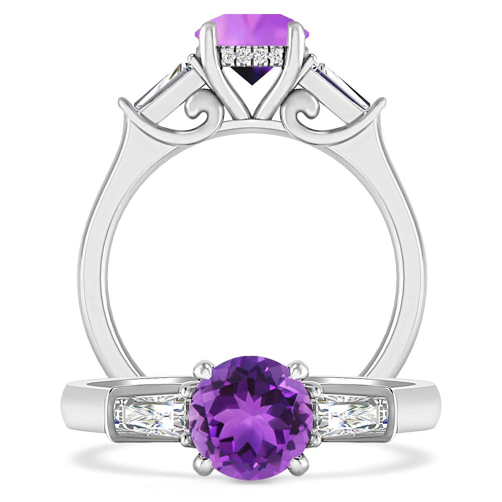 White Gold - Amethyst