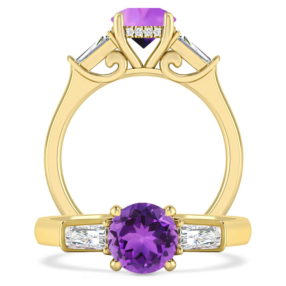 Yellow Gold - Amethyst