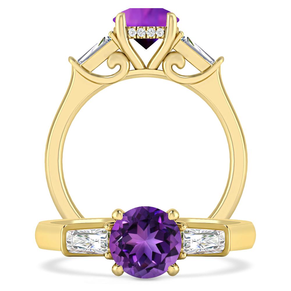 Yellow Gold - Amethyst