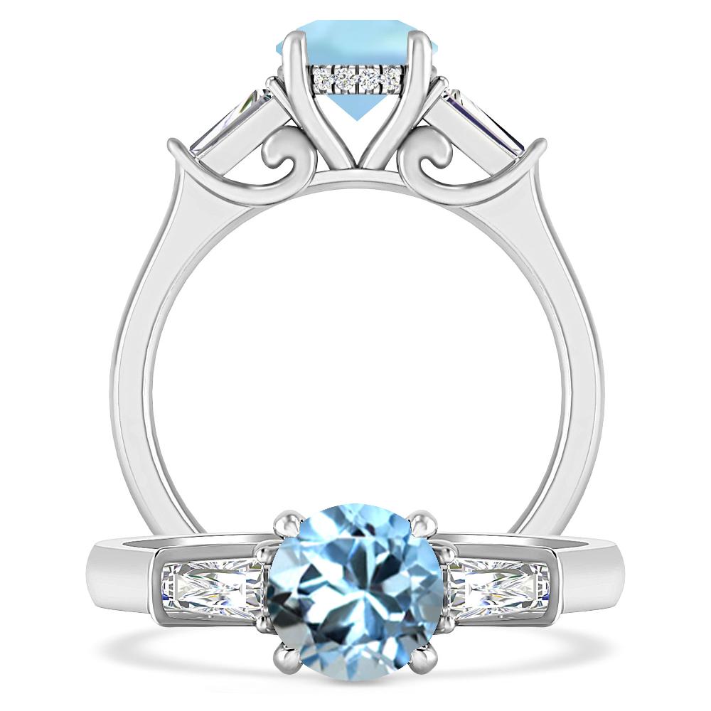 White Gold - Aquamarine