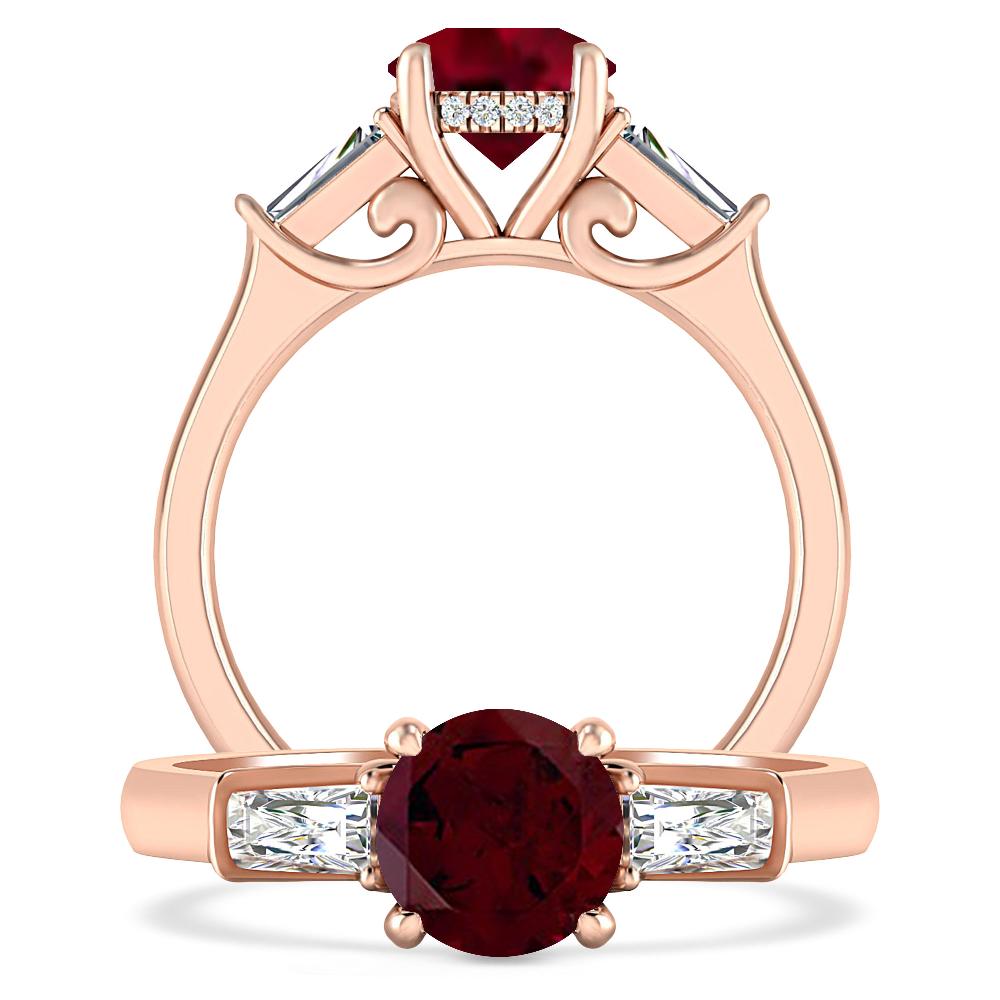 Rose Gold - Garnet