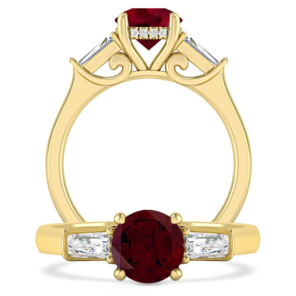 Yellow Gold - Garnet