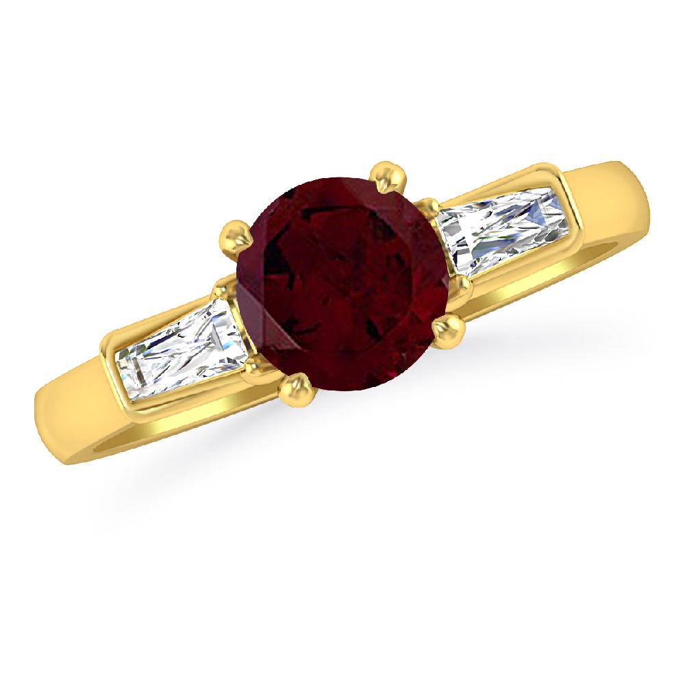 Yellow Gold - Garnet