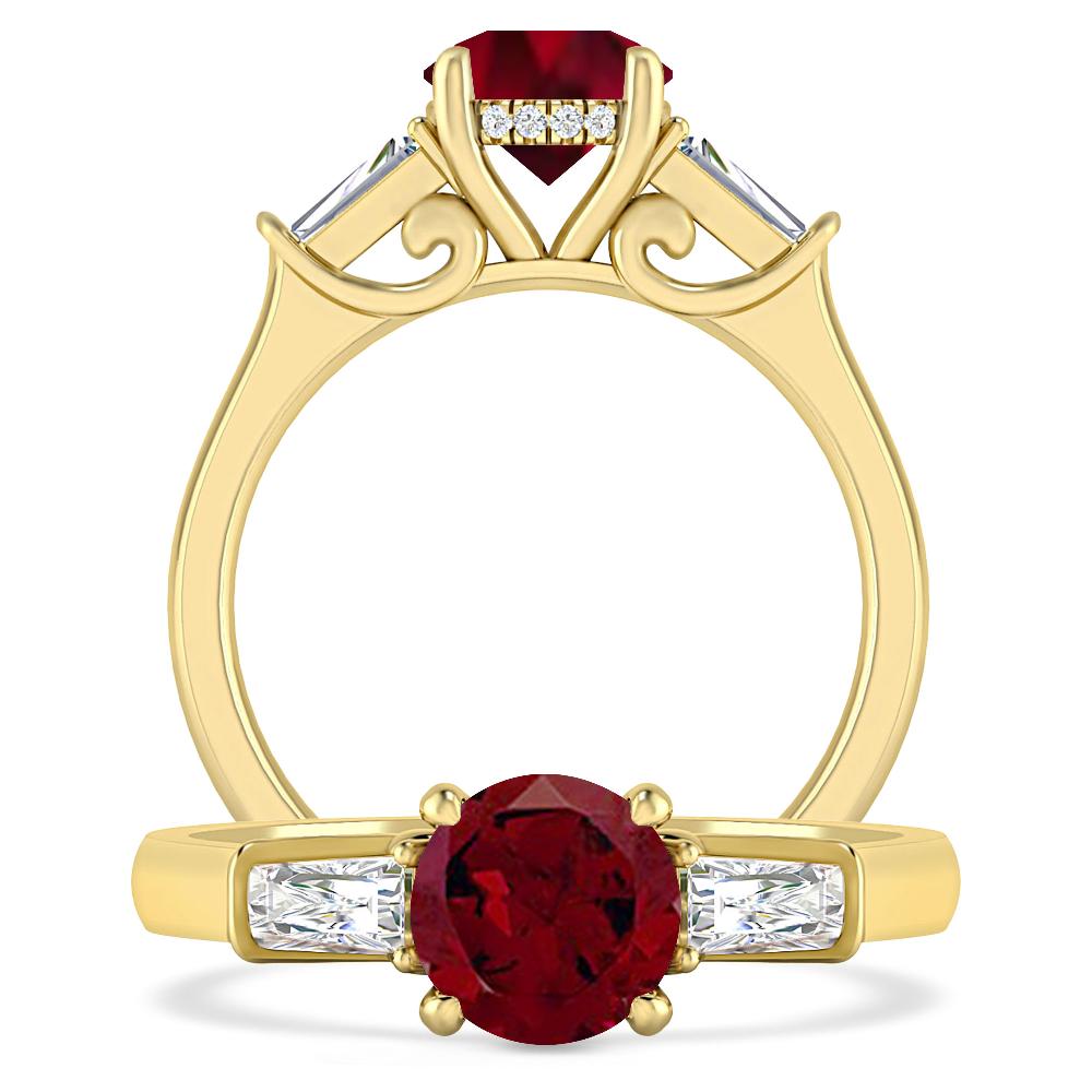 Yellow Gold - Garnet