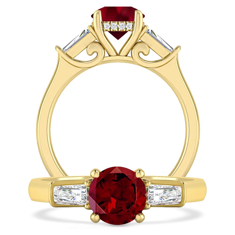 Yellow Gold - Garnet