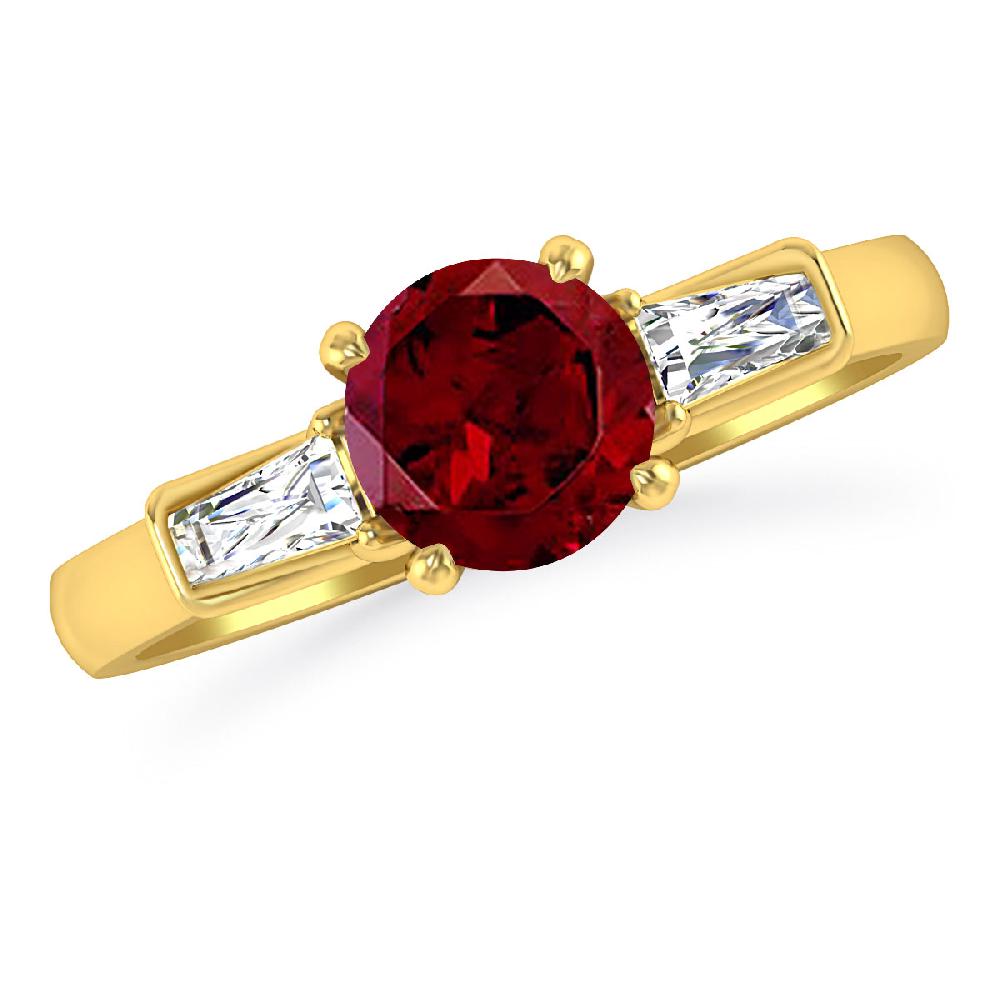 Yellow Gold - Garnet