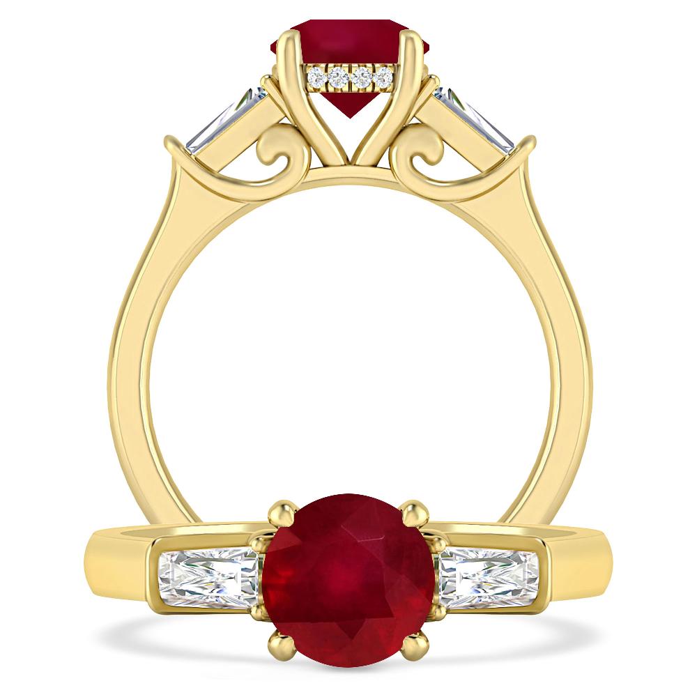 Yellow Gold - Ruby