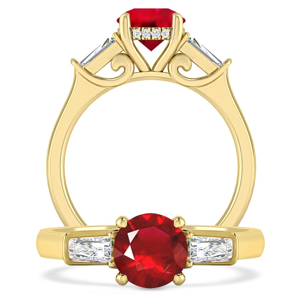 Yellow Gold - Ruby