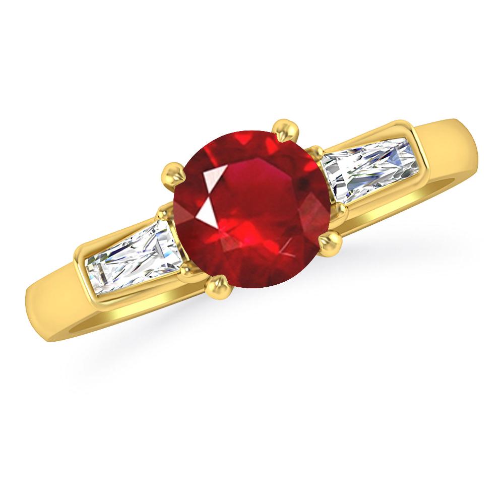 Yellow Gold - Ruby