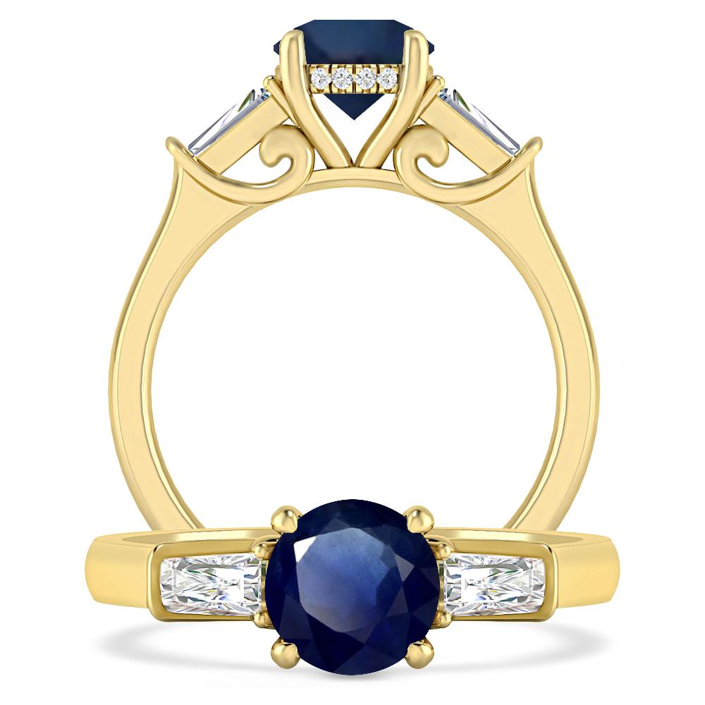 Yellow Gold - Sapphire