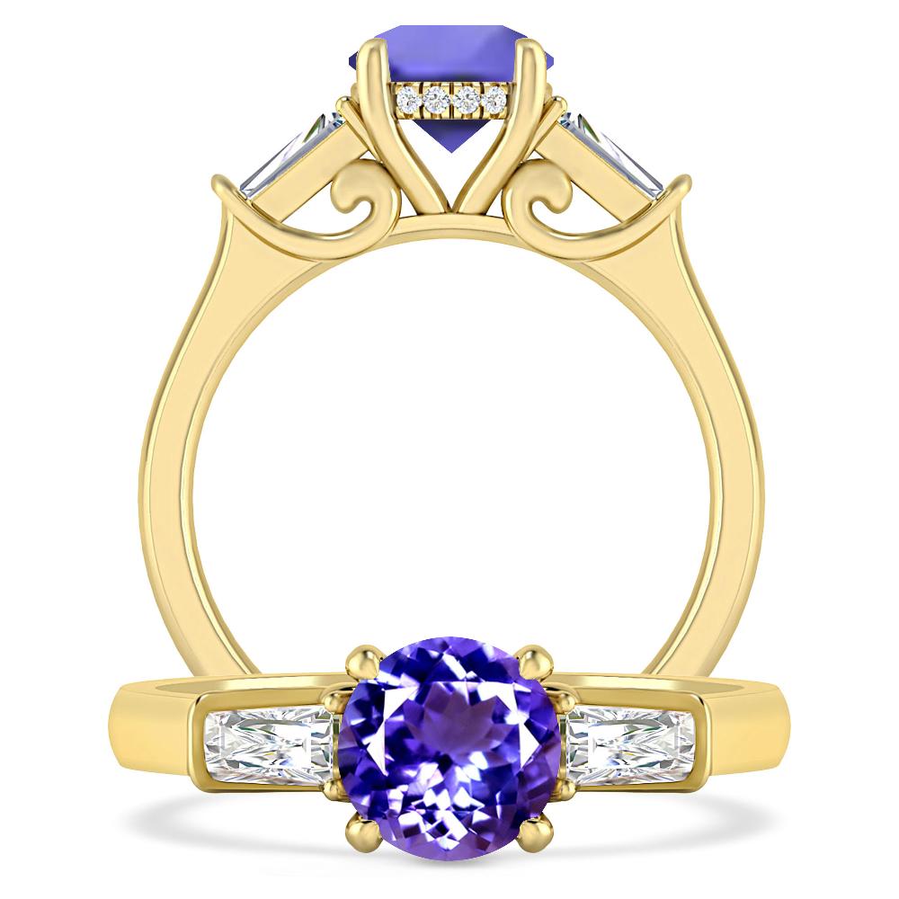 Yellow Gold - Tanzanite