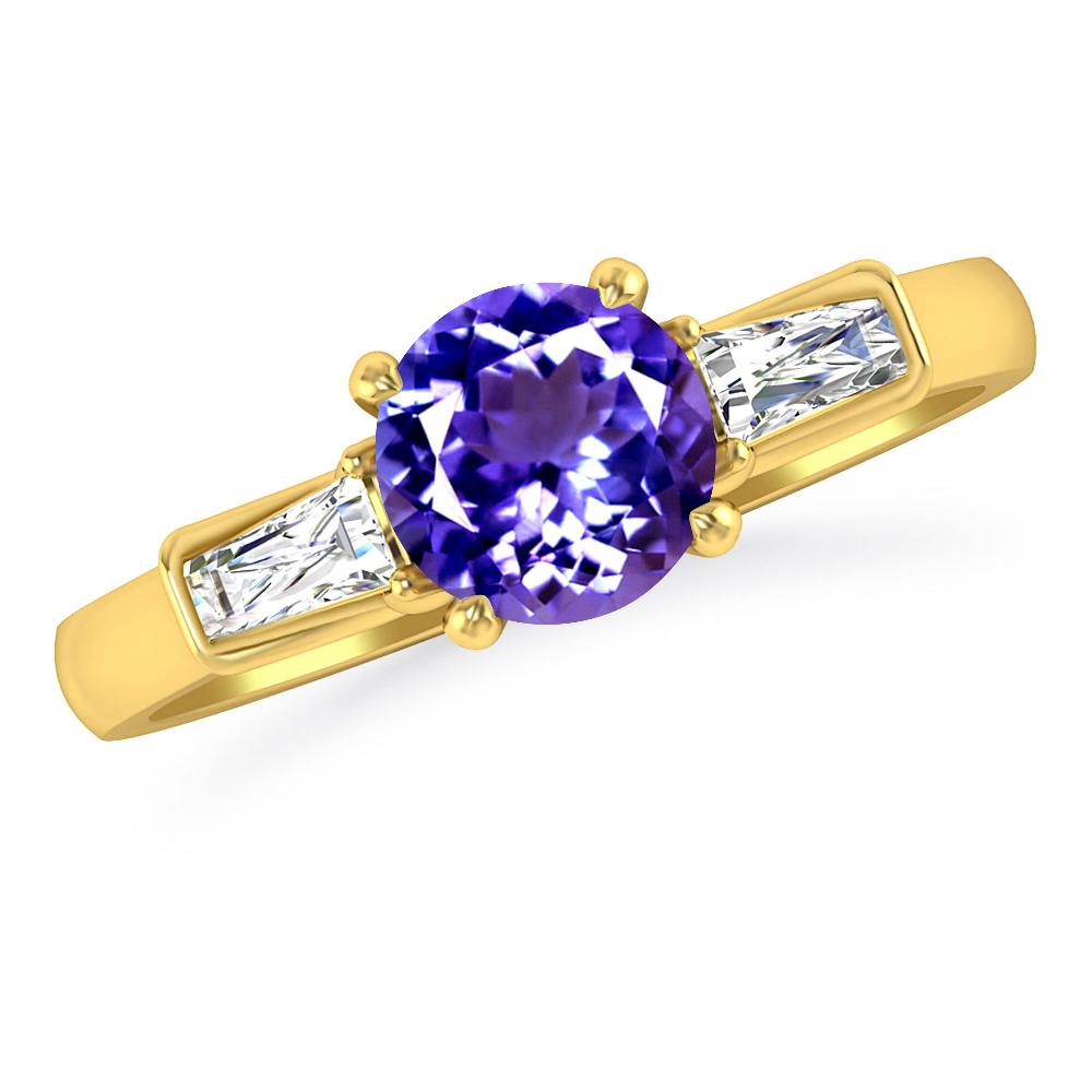 Yellow Gold - Tanzanite