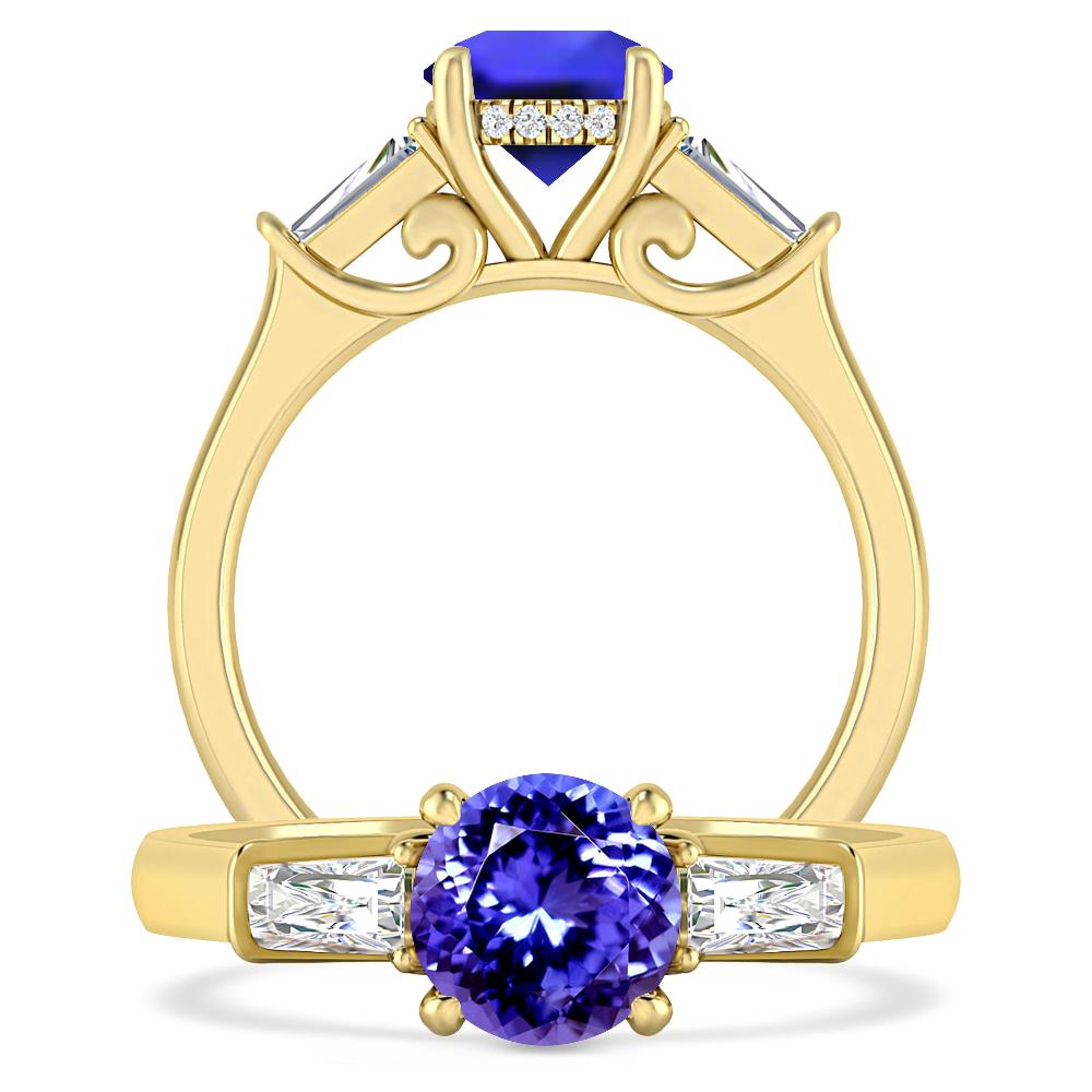 Yellow Gold - Tanzanite