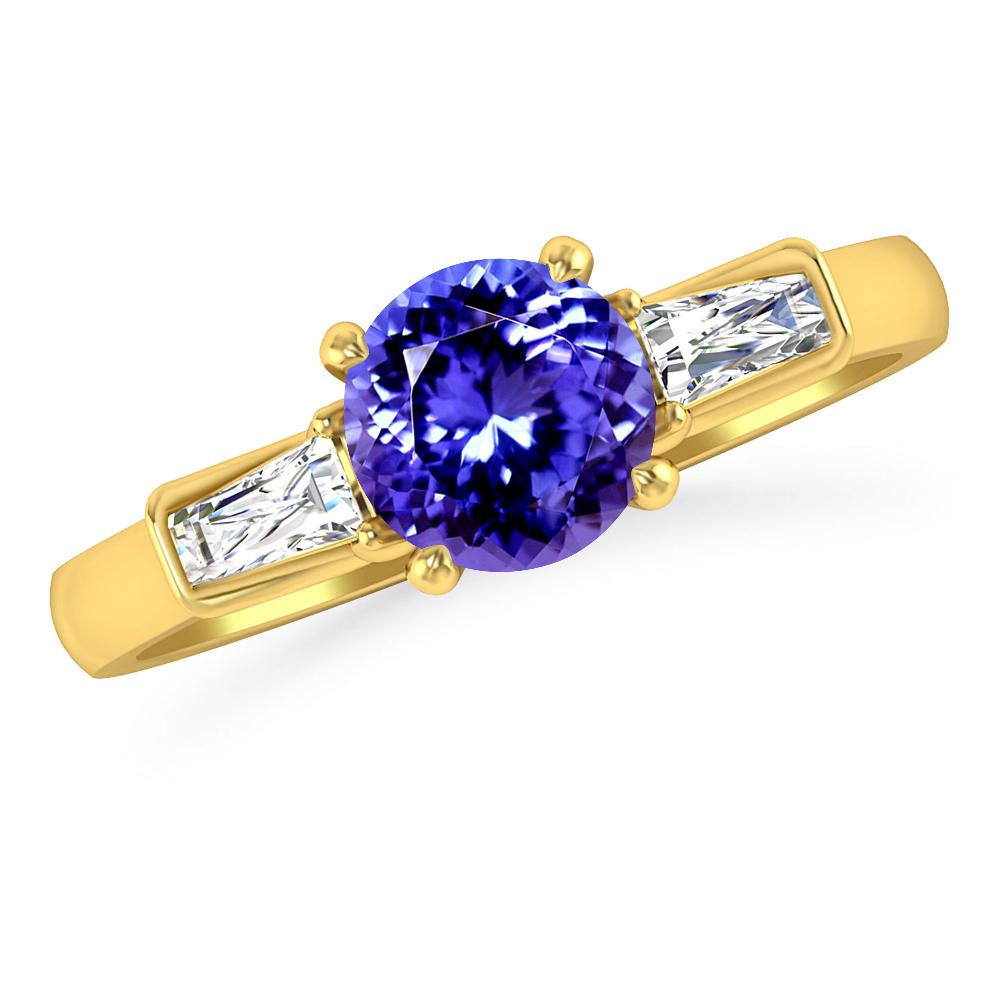 Yellow Gold - Tanzanite