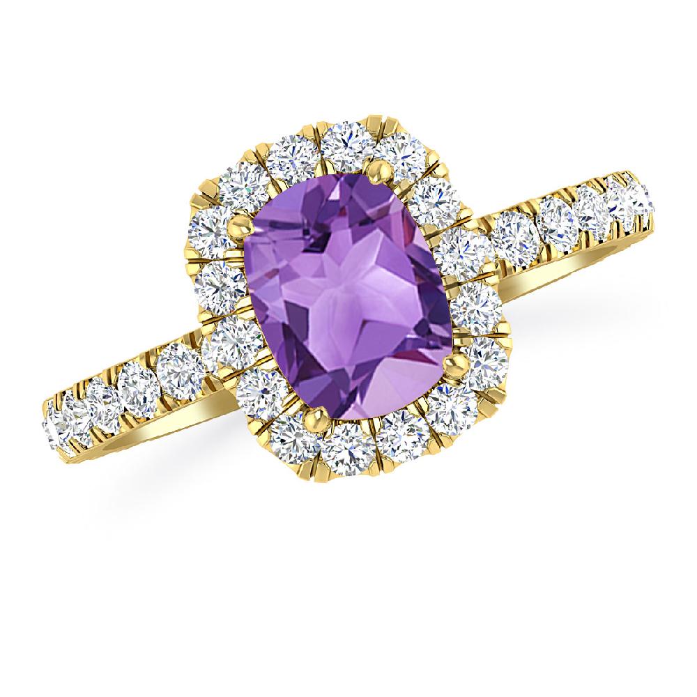 Yellow Gold - Amethyst