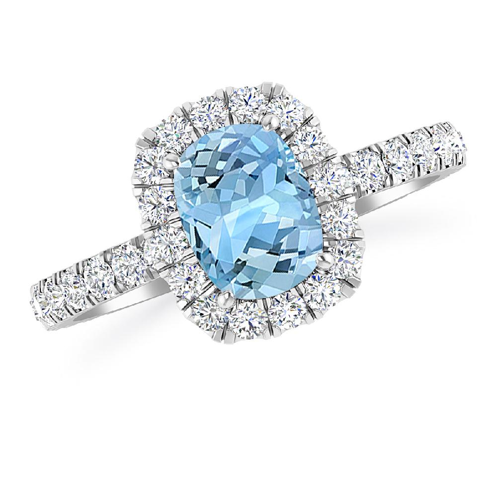 White Gold - Aquamarine