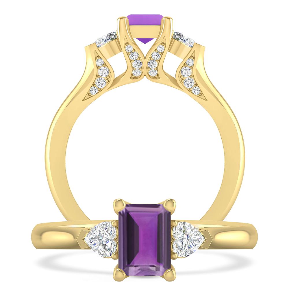 Yellow Gold - Amethyst