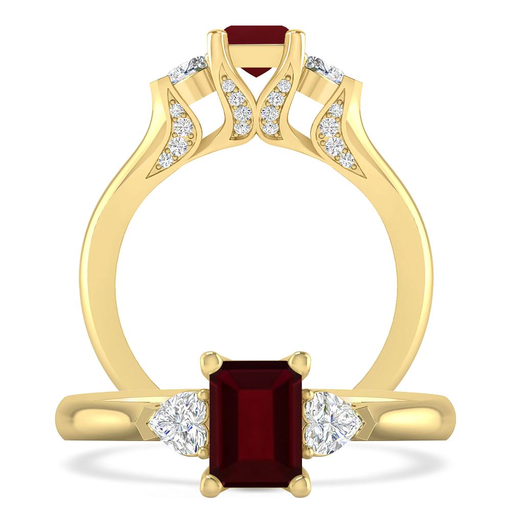 Yellow Gold - Garnet