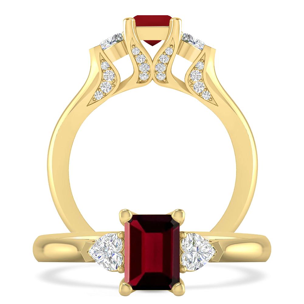 Yellow Gold - Garnet