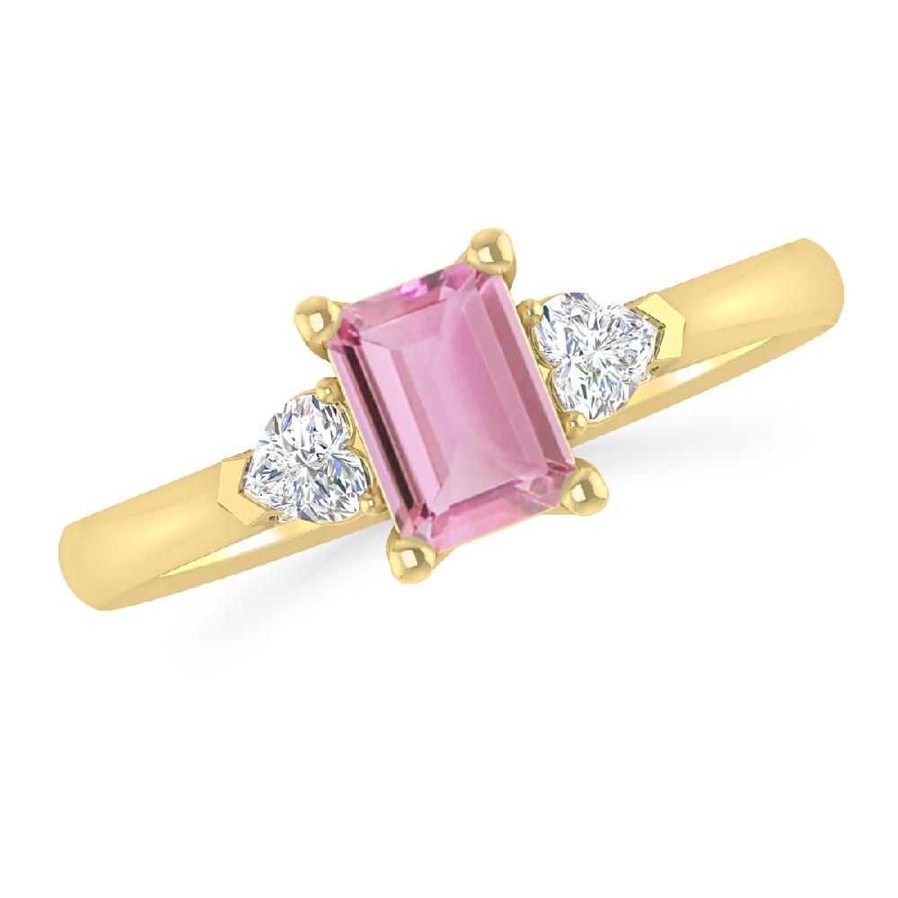 Yellow Gold - Pink Tourmaline