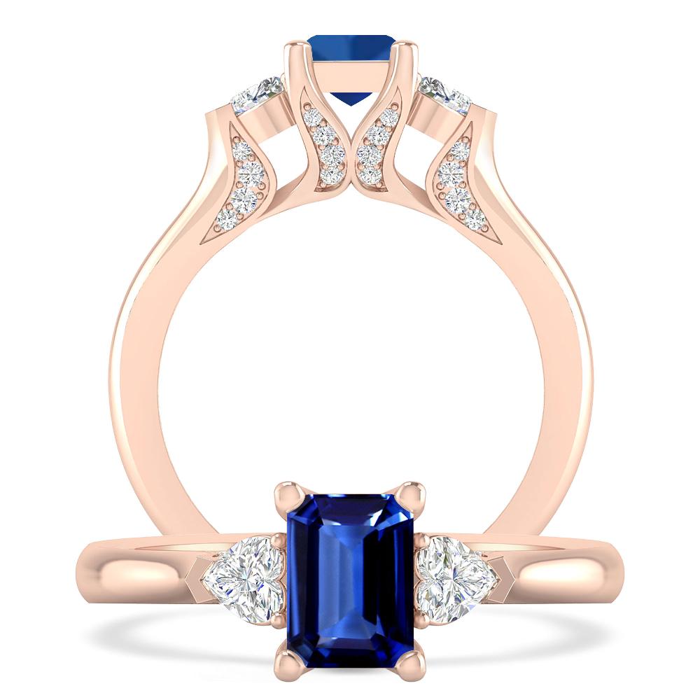 Rose Gold - Sapphire