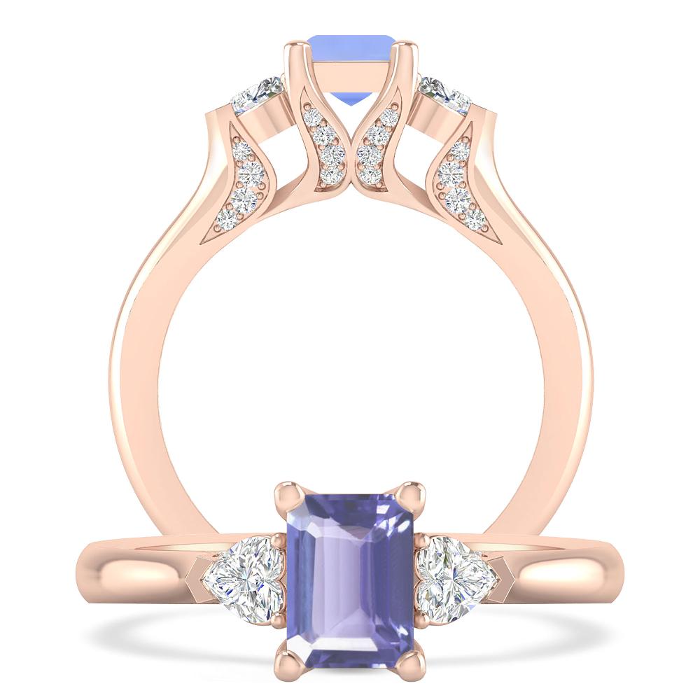 Rose Gold - Tanzanite