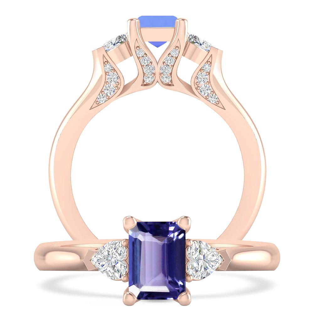 Rose Gold - Tanzanite