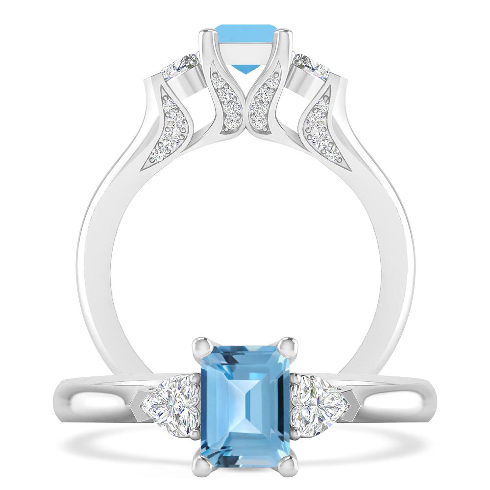 White Gold - Blue Topaz