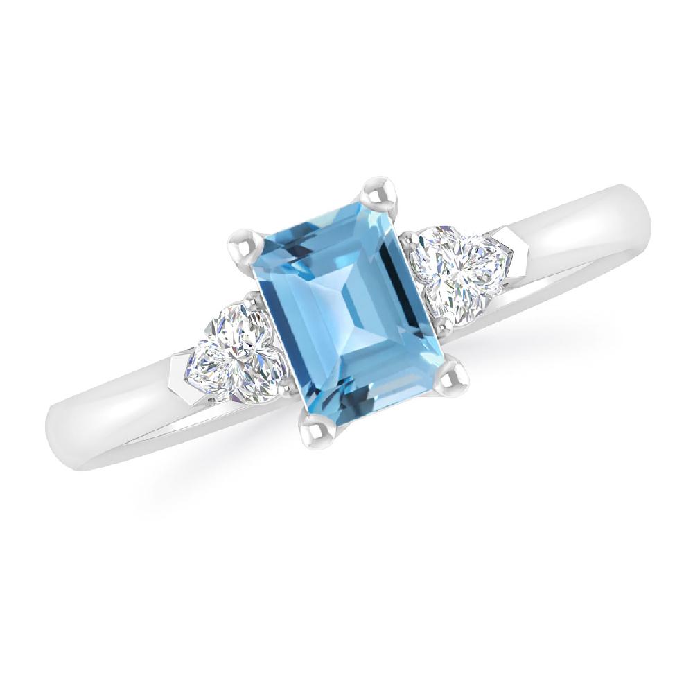 White Gold - Blue Topaz