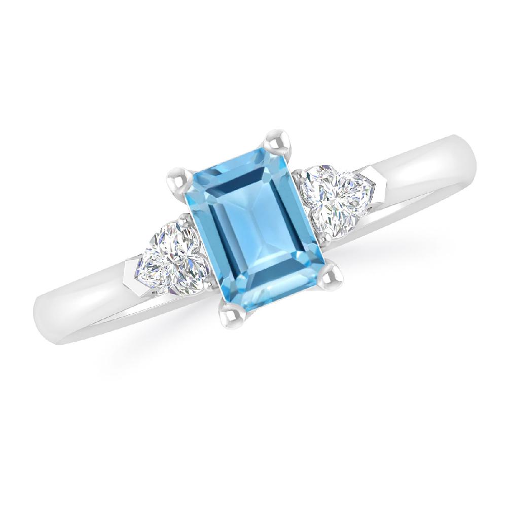 White Gold - Blue Topaz