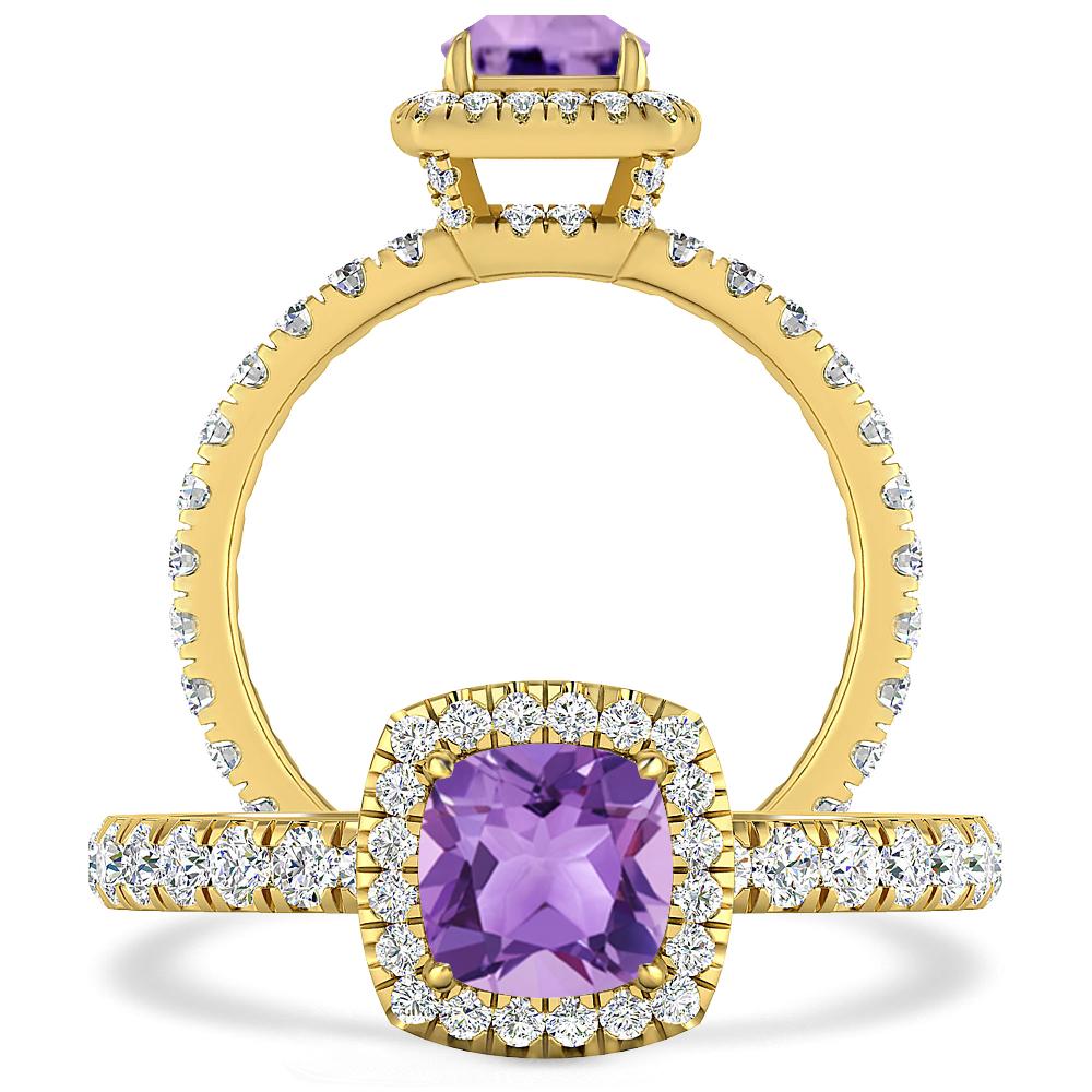 Yellow Gold - Amethyst