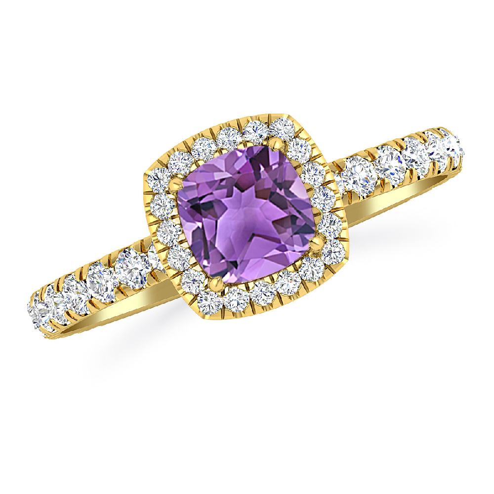 Yellow Gold - Amethyst