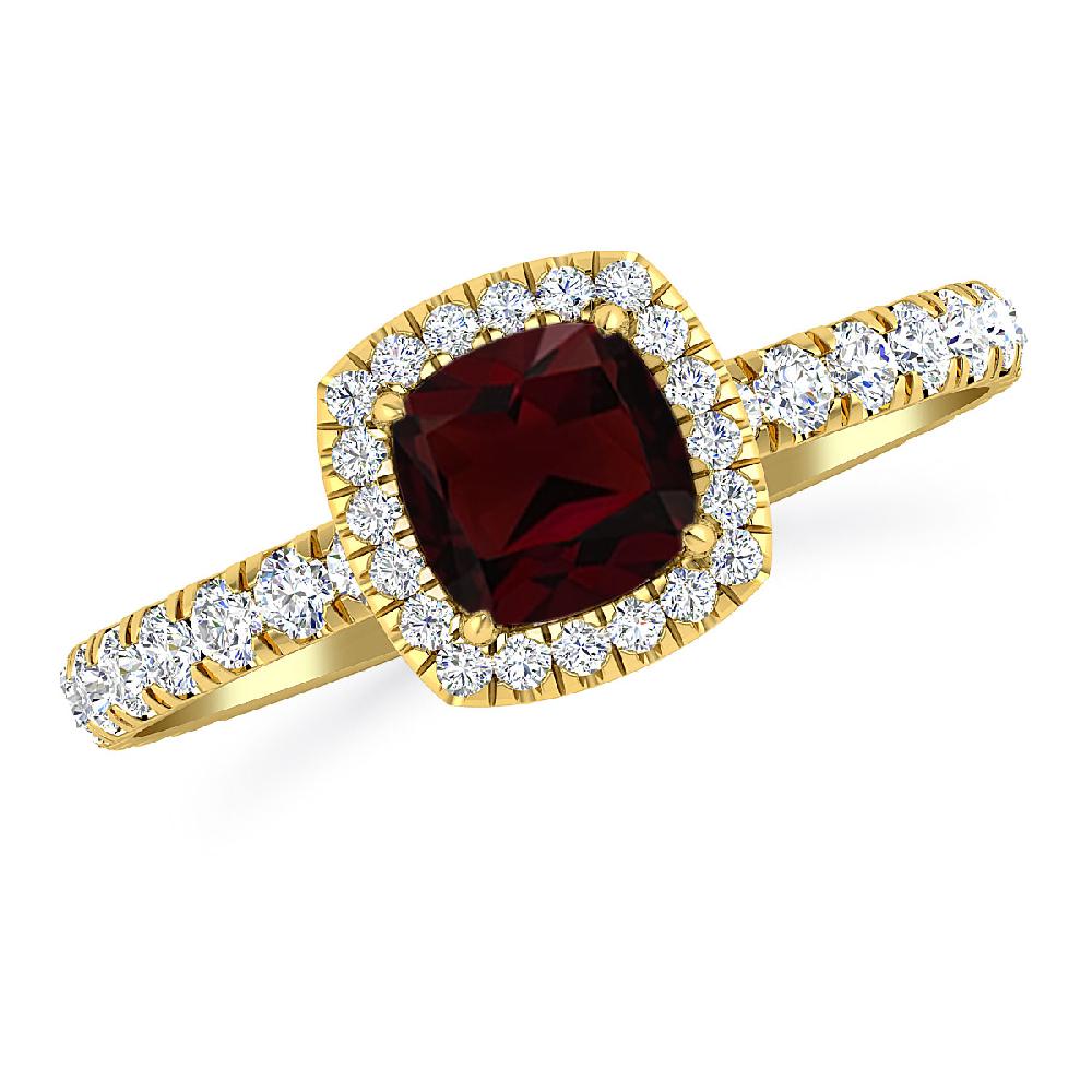 Yellow Gold - Garnet