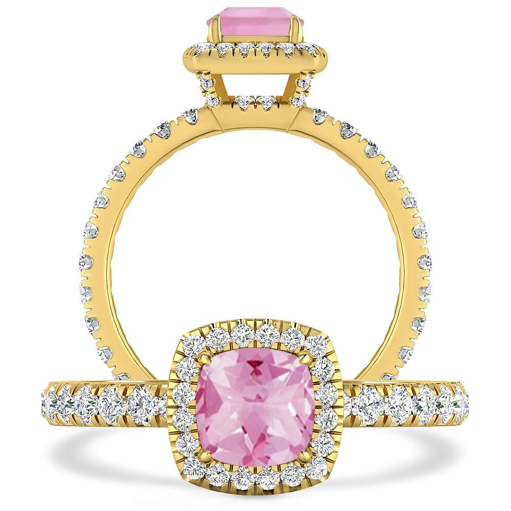 Yellow Gold - Pink Tourmaline