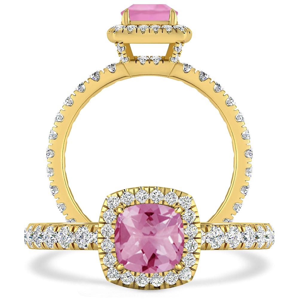 Yellow Gold - Pink Tourmaline