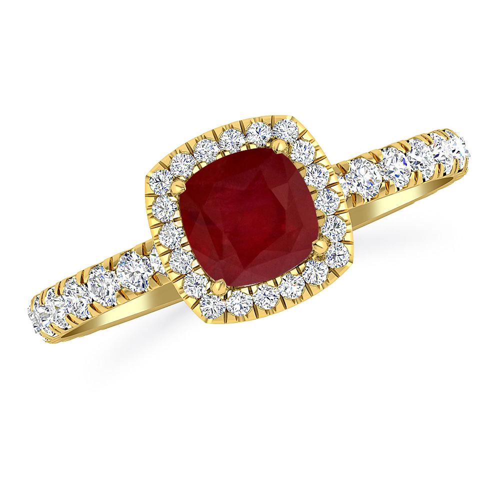 Yellow Gold - Ruby