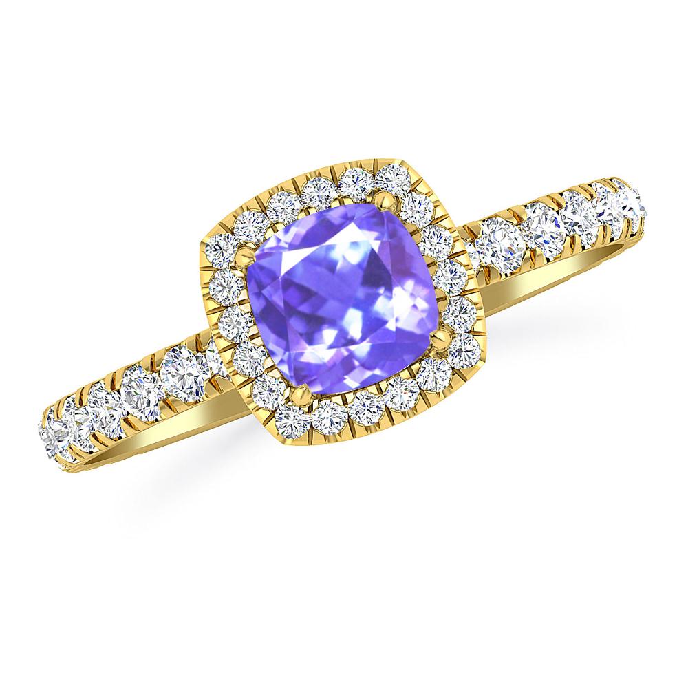 Yellow Gold - Tanzanite