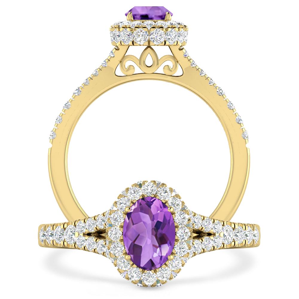 Yellow Gold - Amethyst