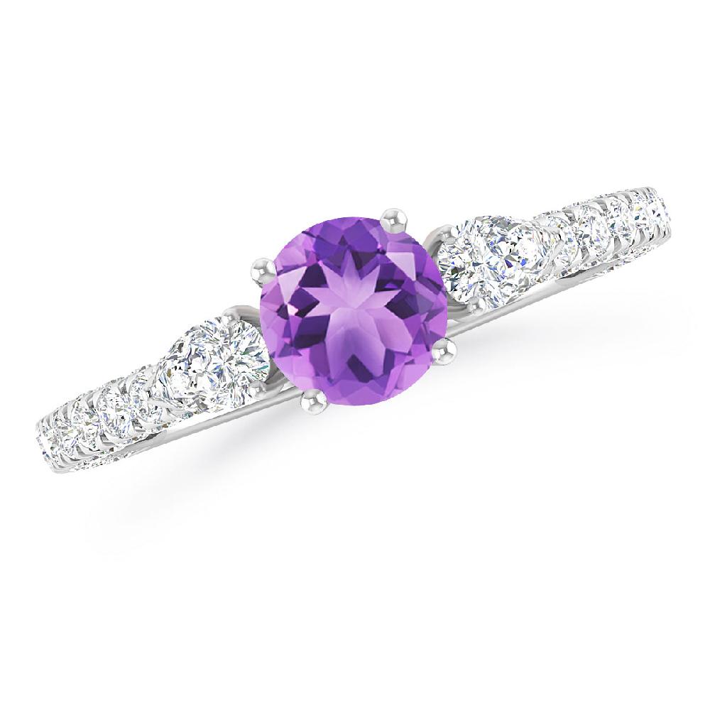 White Gold - Amethyst