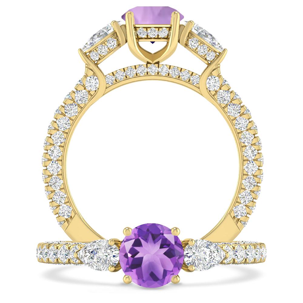 Yellow Gold - Amethyst