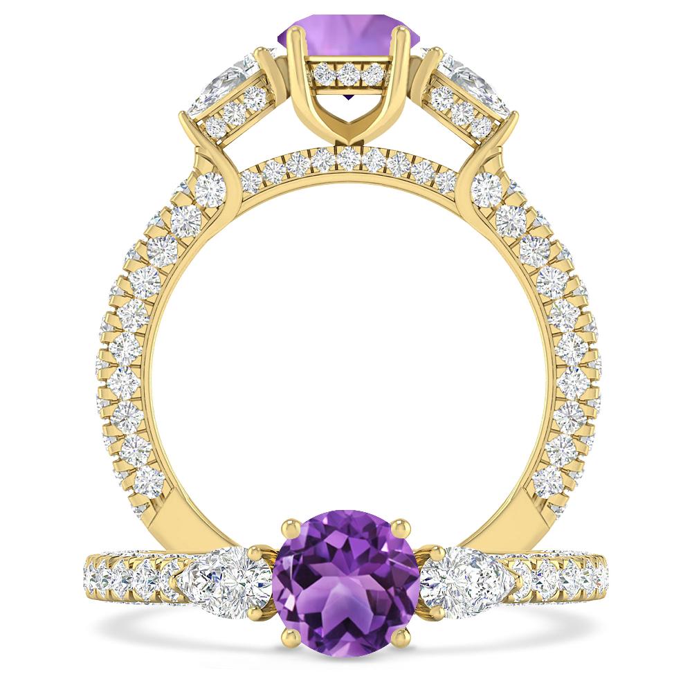 Yellow Gold - Amethyst