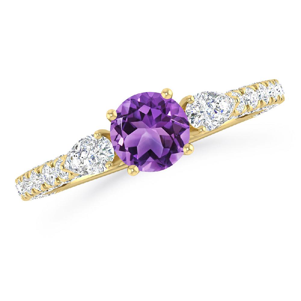 Yellow Gold - Amethyst