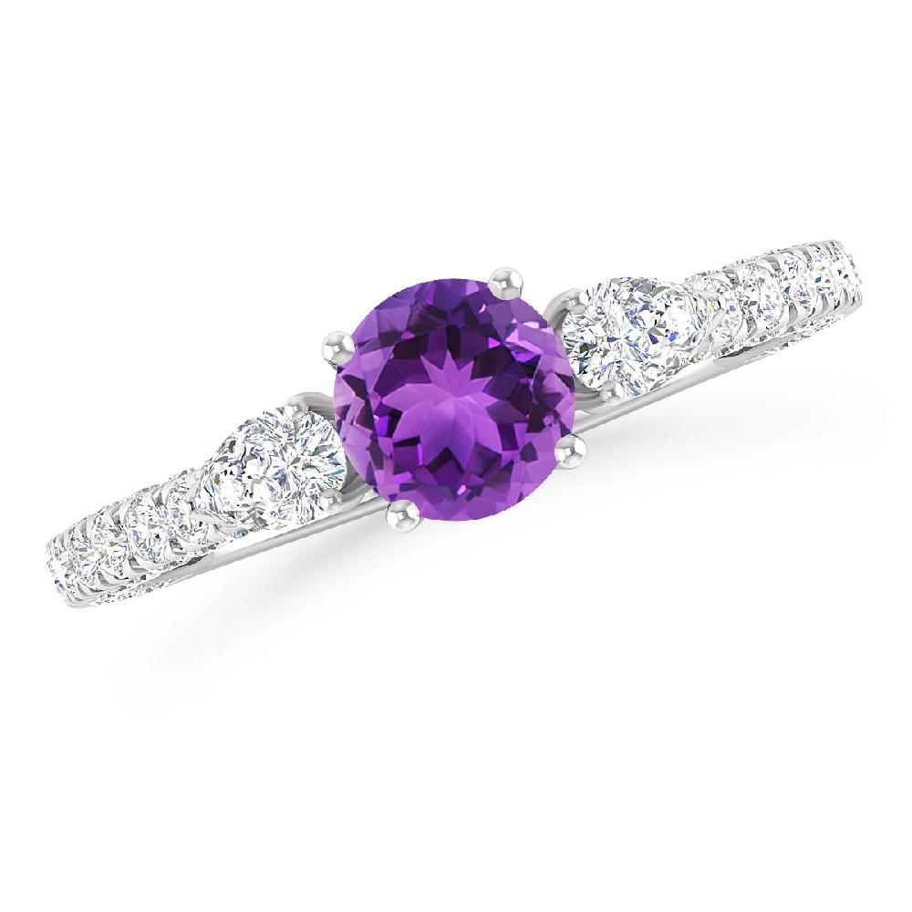 White Gold - Amethyst