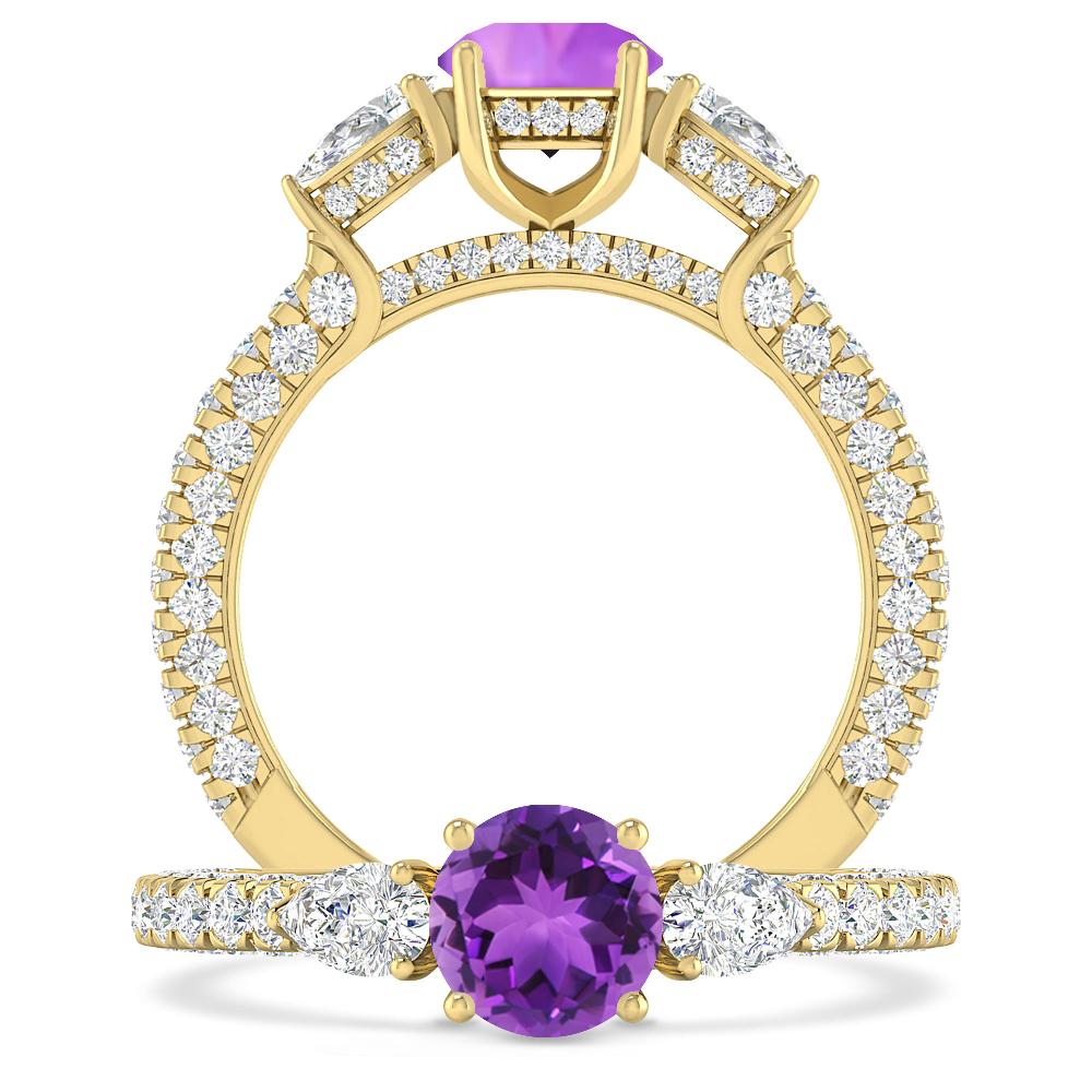 Yellow Gold - Amethyst