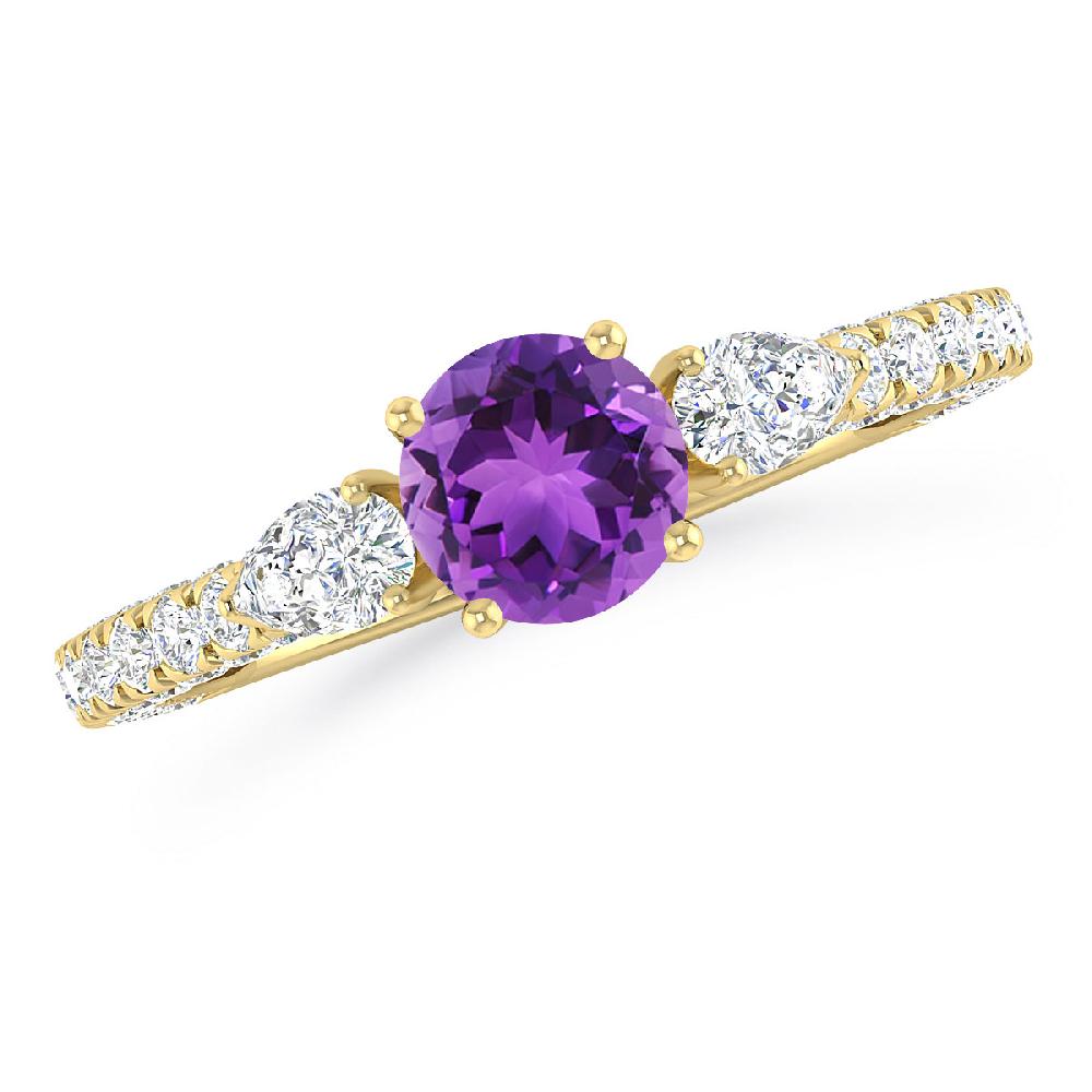 Yellow Gold - Amethyst