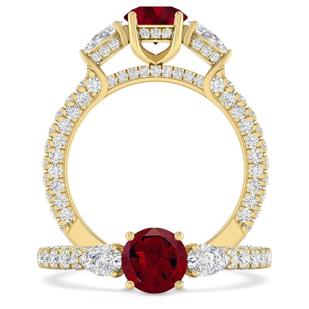 Yellow Gold - Garnet